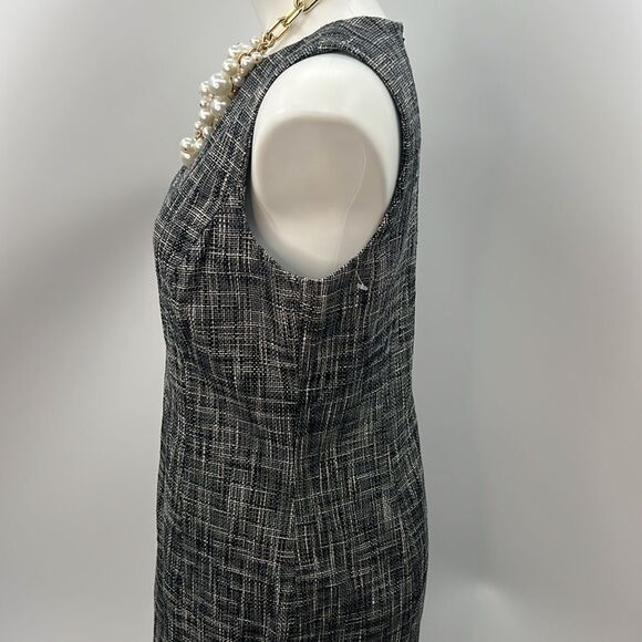 Talbots black white cotton sleeveless dress size 12P - Picture 4 of 9